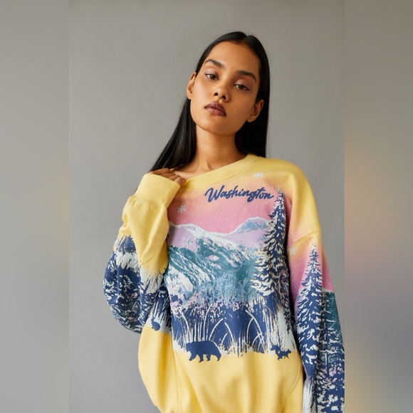 Urban outfitters vibrant pullover sweatshirt size large - Picture 10 of 10